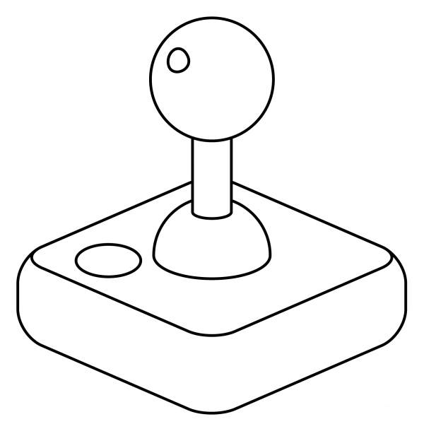 Joystick Emoji coloring page image