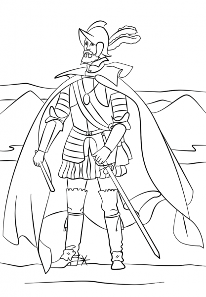 Juan de Onate coloring page image