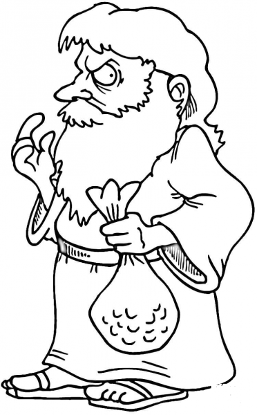 Judas Iscariot coloring page image