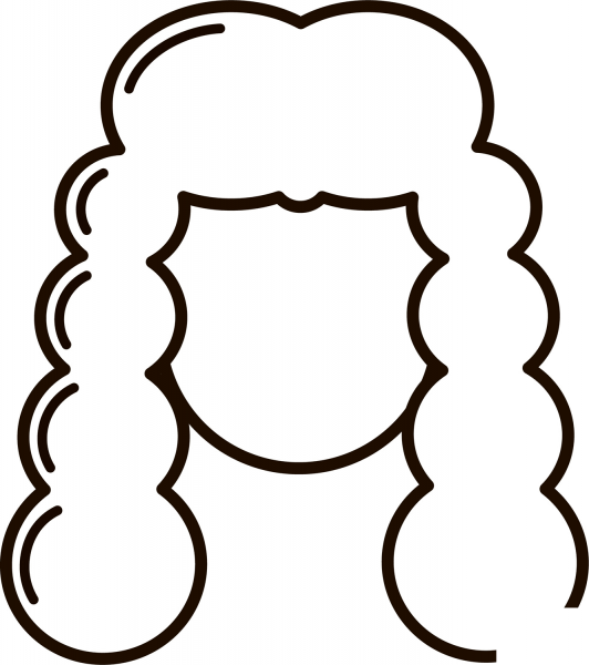Judge Wig coloring page image