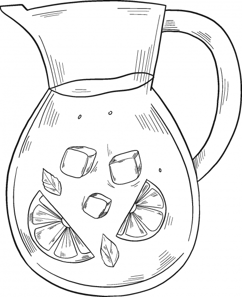 Jug of Lemonade coloring page image