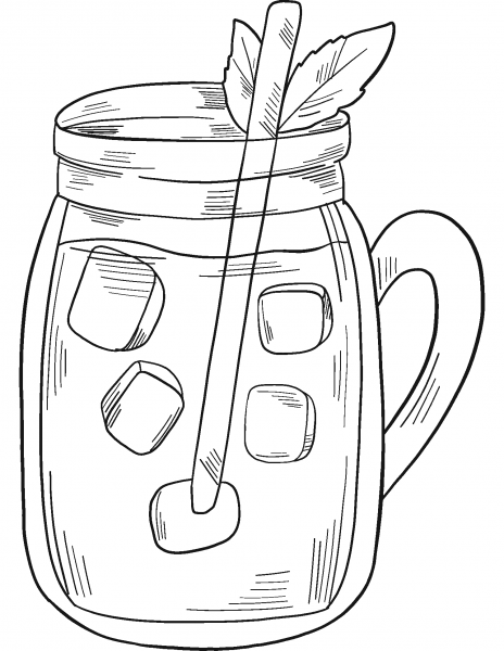 Jug of Lemonade coloring page image