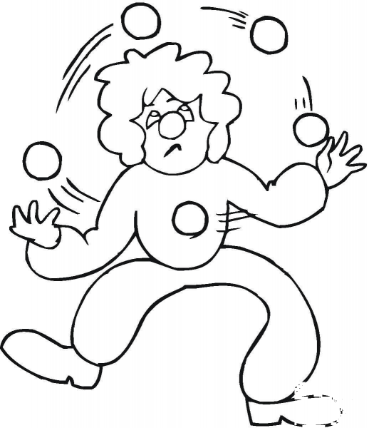 Juggler  coloring page image