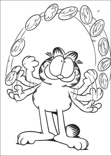 Juggling Pancakes coloring page image