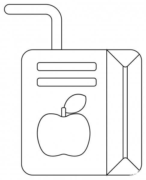 Juice Box coloring page image