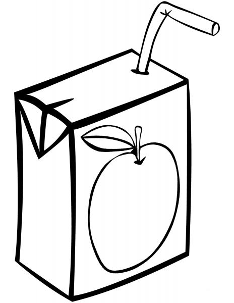 Juice Box coloring page image