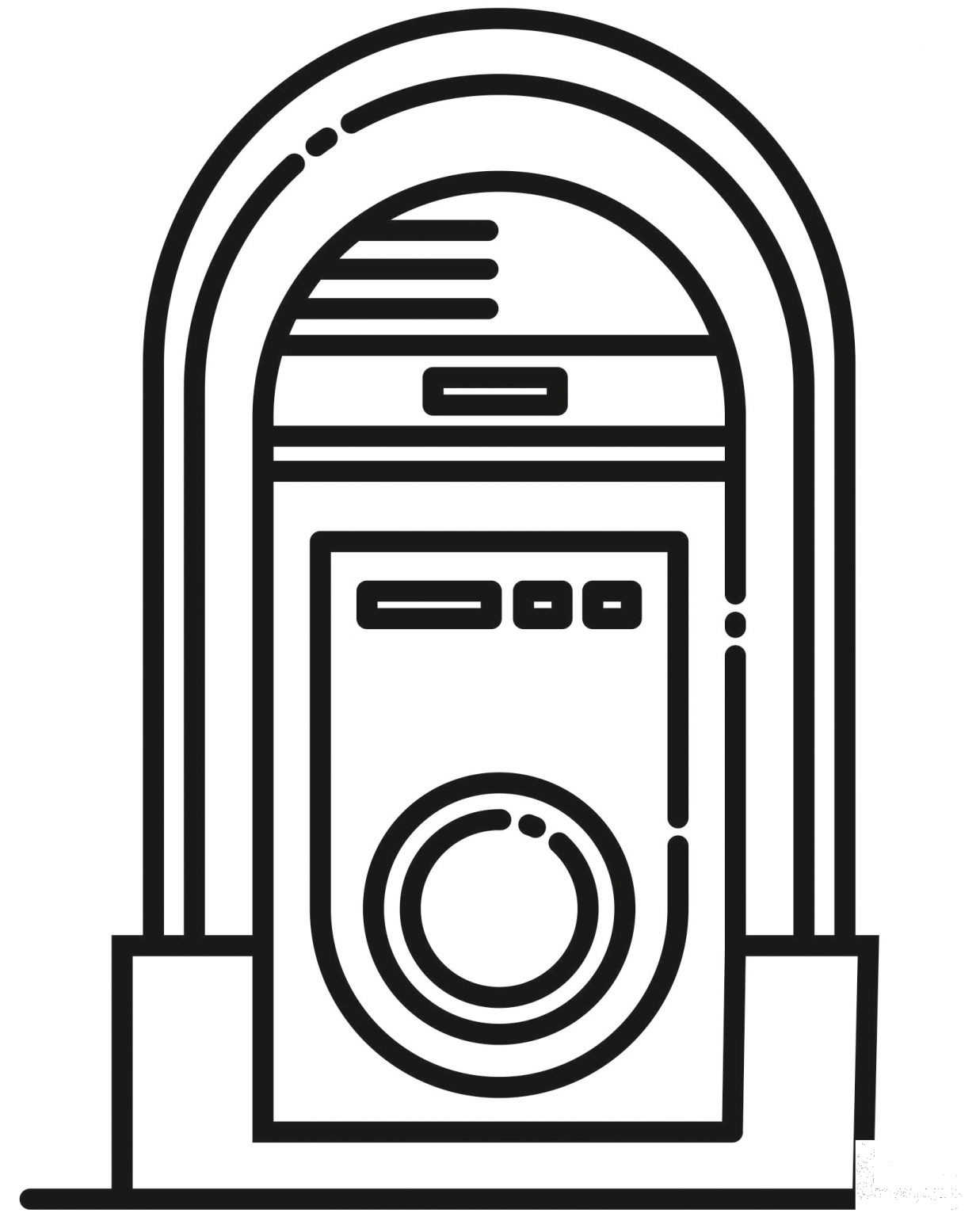 Jukebox coloring page - ColouringPages