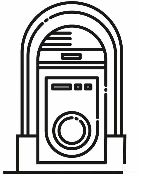 Jukebox coloring page image
