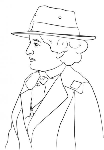 Juliette Low coloring page image