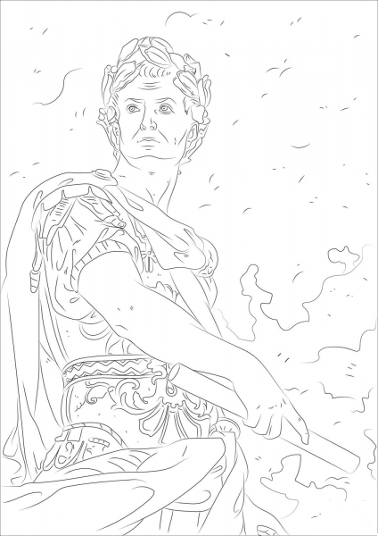Julius Caesar coloring page image
