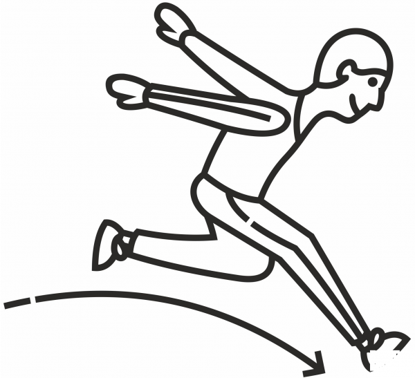 Jump coloring page image