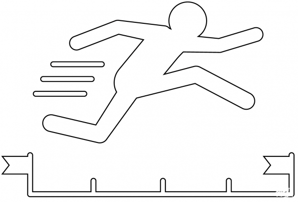 Jump coloring page image