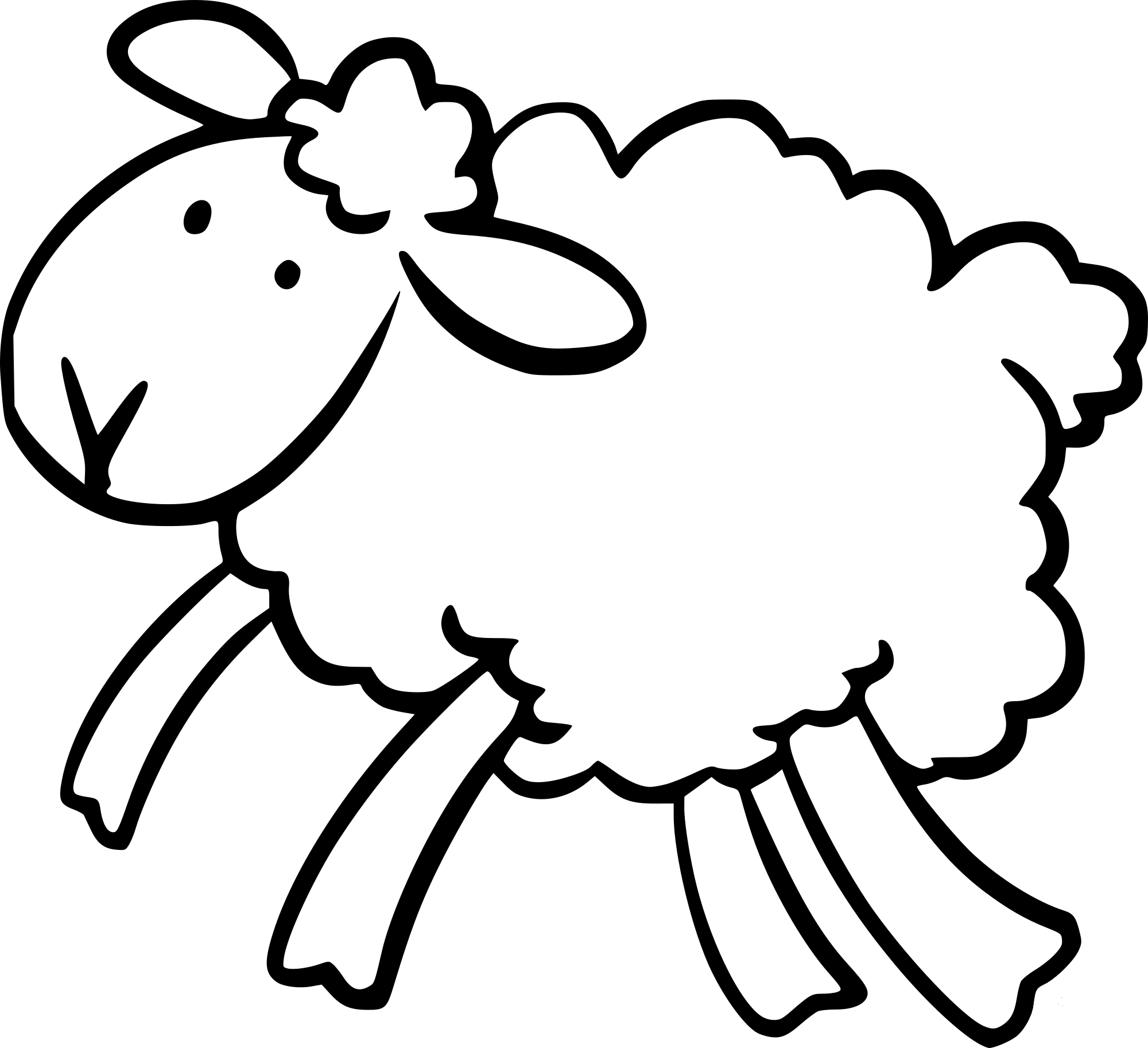 Jumping Lamb Coloring Page - Colouringpages