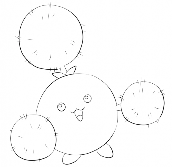 Jumpluff coloring page image