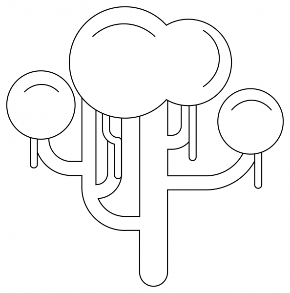 Jungle coloring page image