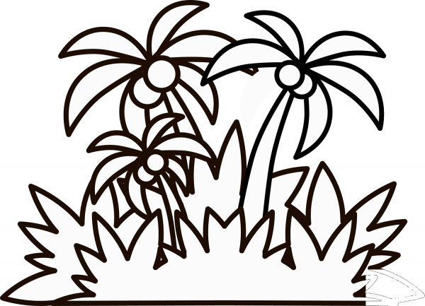 Jungle coloring page image