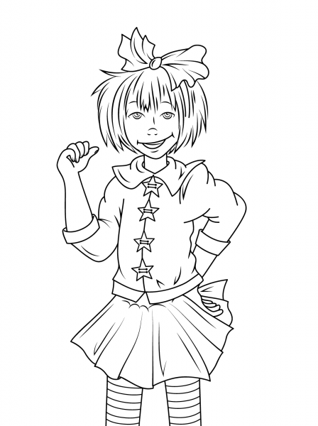 Junie B. Jones coloring page image