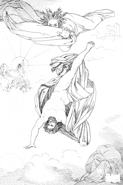 Jupiter Falls – Shelley, Prometheus Unbound, Act III, Scene 1 coloring page image