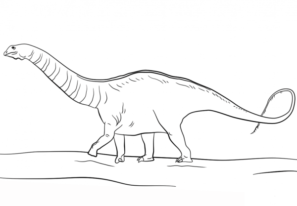 Jurassic Park Apatosaurus coloring page image