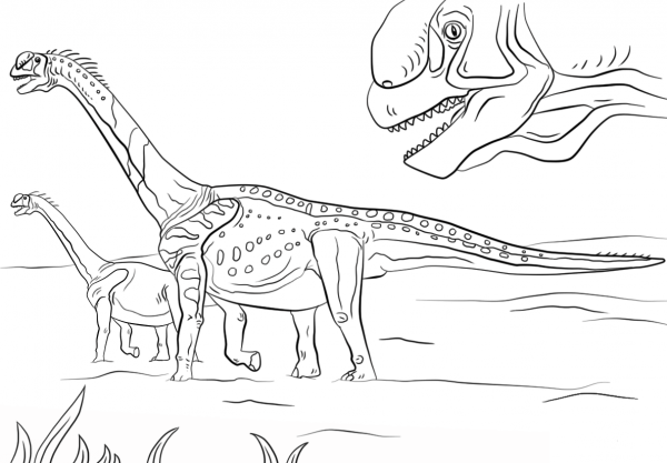 Jurassic Park Camarasaurus coloring page image