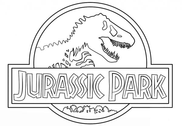 Jurassic Park Logo coloring page image