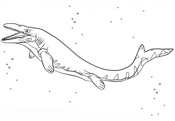 Jurassic World Mosasaurus coloring page image