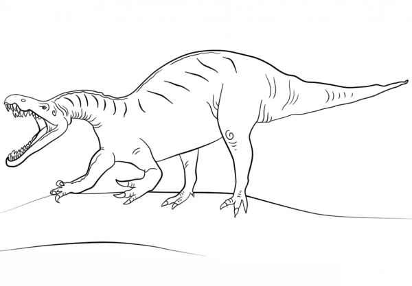 Jurassic World Suchomimus coloring page image