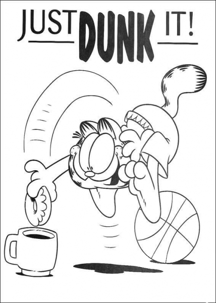 Just Dunk It!  coloring page image