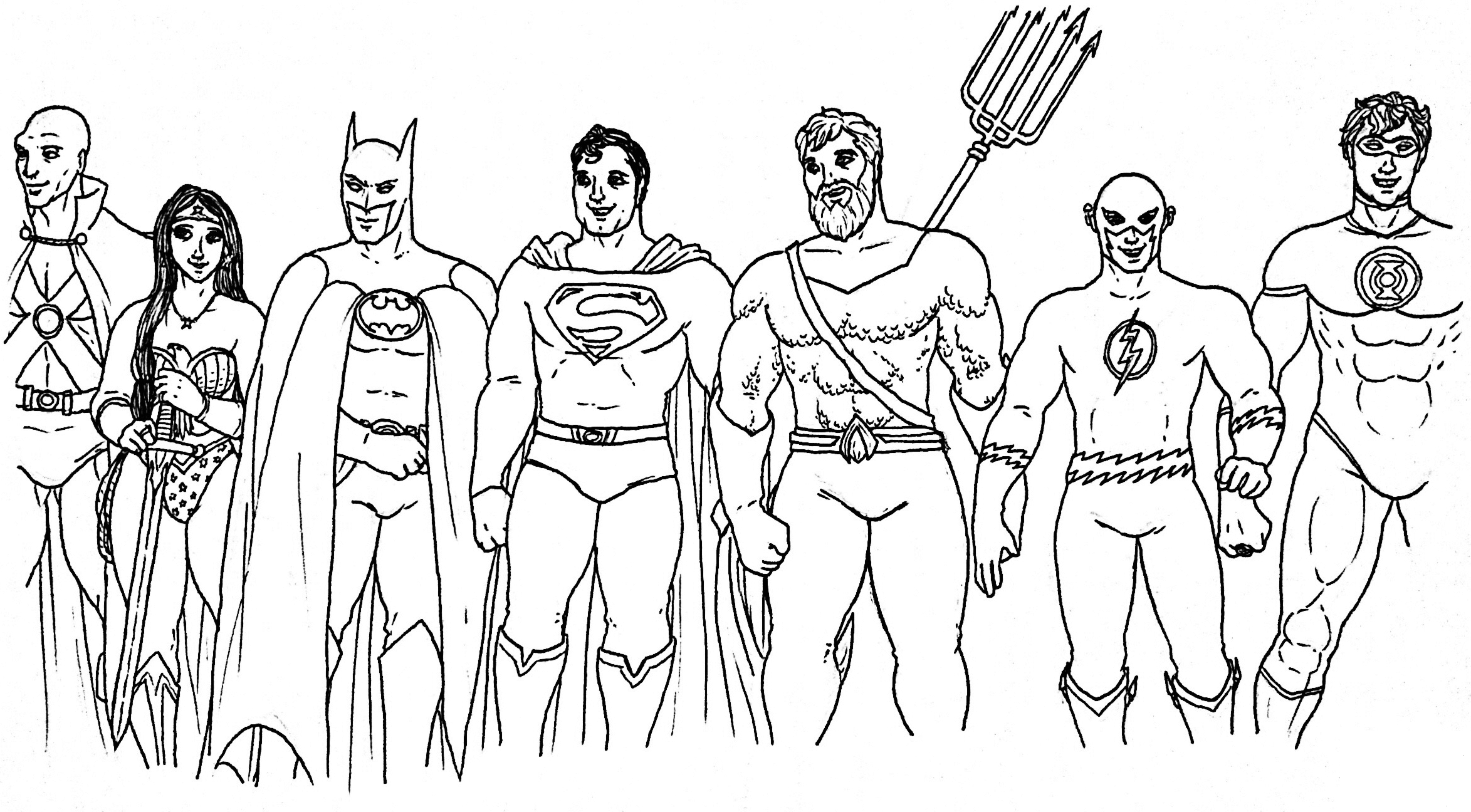 Justice League Superheros coloring page - ColouringPages