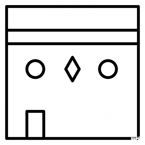 Kaaba Emoji coloring page image