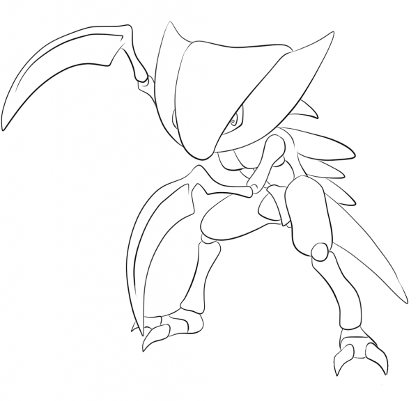Kabutops coloring page image