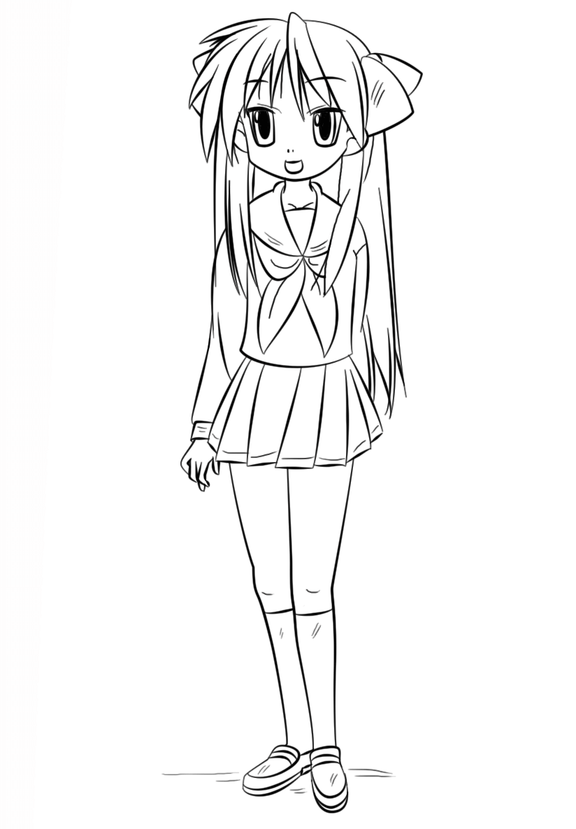 Kagami Hiiragi coloring page - ColouringPages