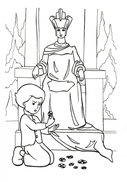 Kai And Snow Queen  coloring page image