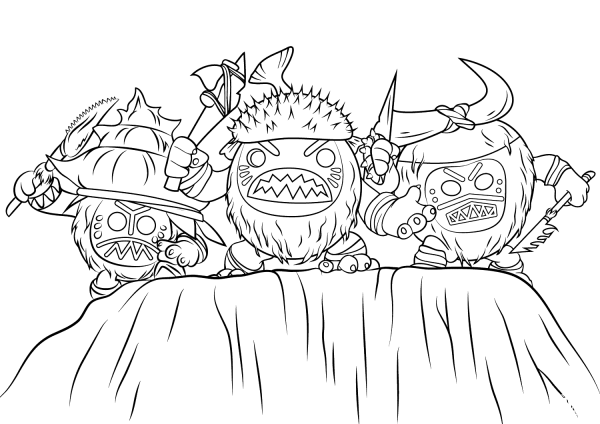 Kakamora from Moana coloring page image