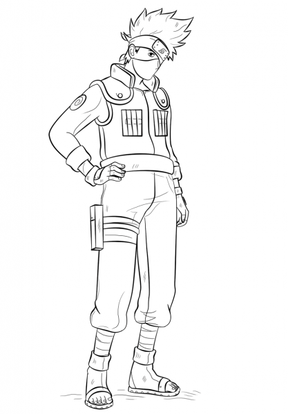 Kakashi Hatake coloring page image