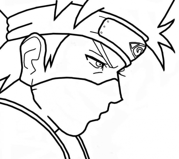 Kakashi Hatake from Naruto coloring page image
