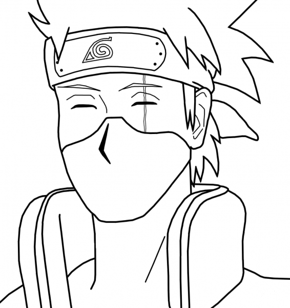 Kakashi Hatake from Naruto coloring page image