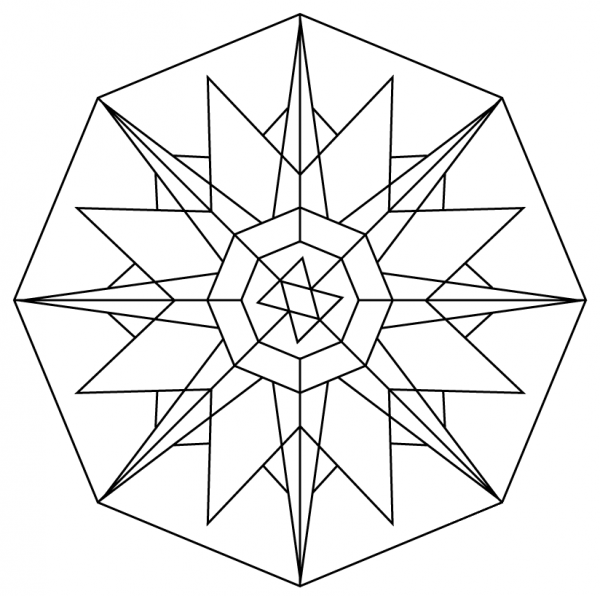 Kaleidoscope coloring page image
