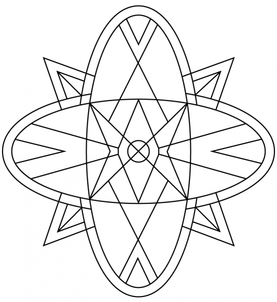 Kaleidoscope coloring page image