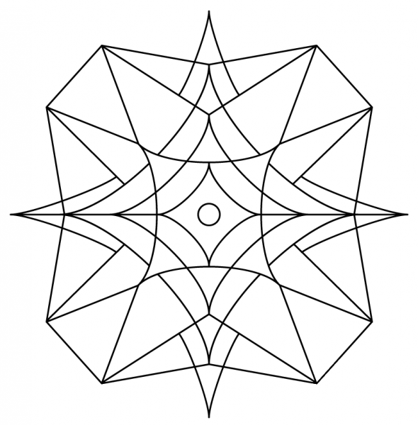 Kaleidoscope coloring page image