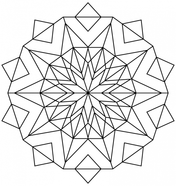 Kaleidoscope coloring page image