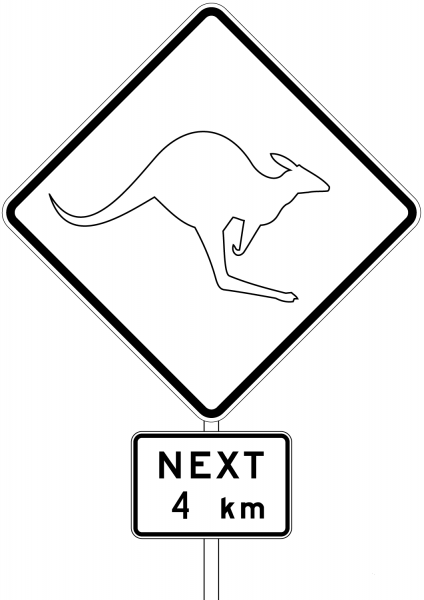 Kangaroos Sign coloring page image
