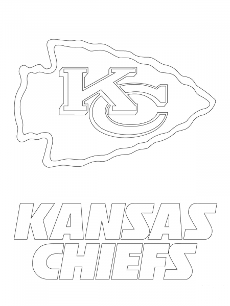 Kansas City Chiefs Logo  coloring page image