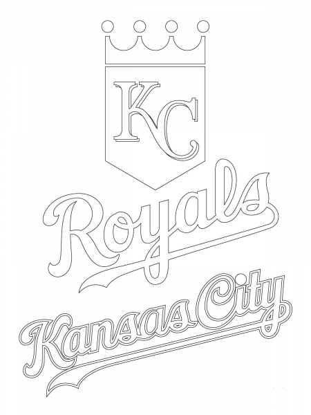 Kansas City Royals Logo  coloring page image