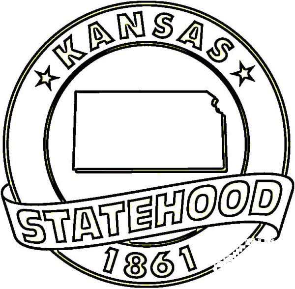 Kansas  coloring page image