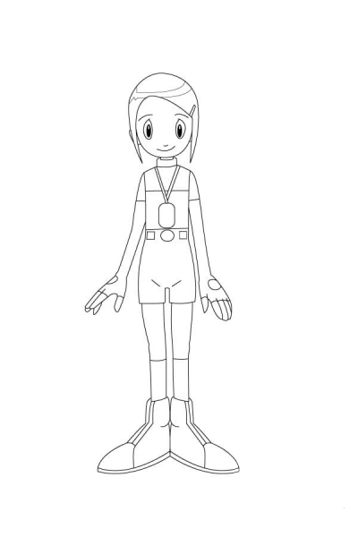 Kari Is Smiling At You coloring page image
