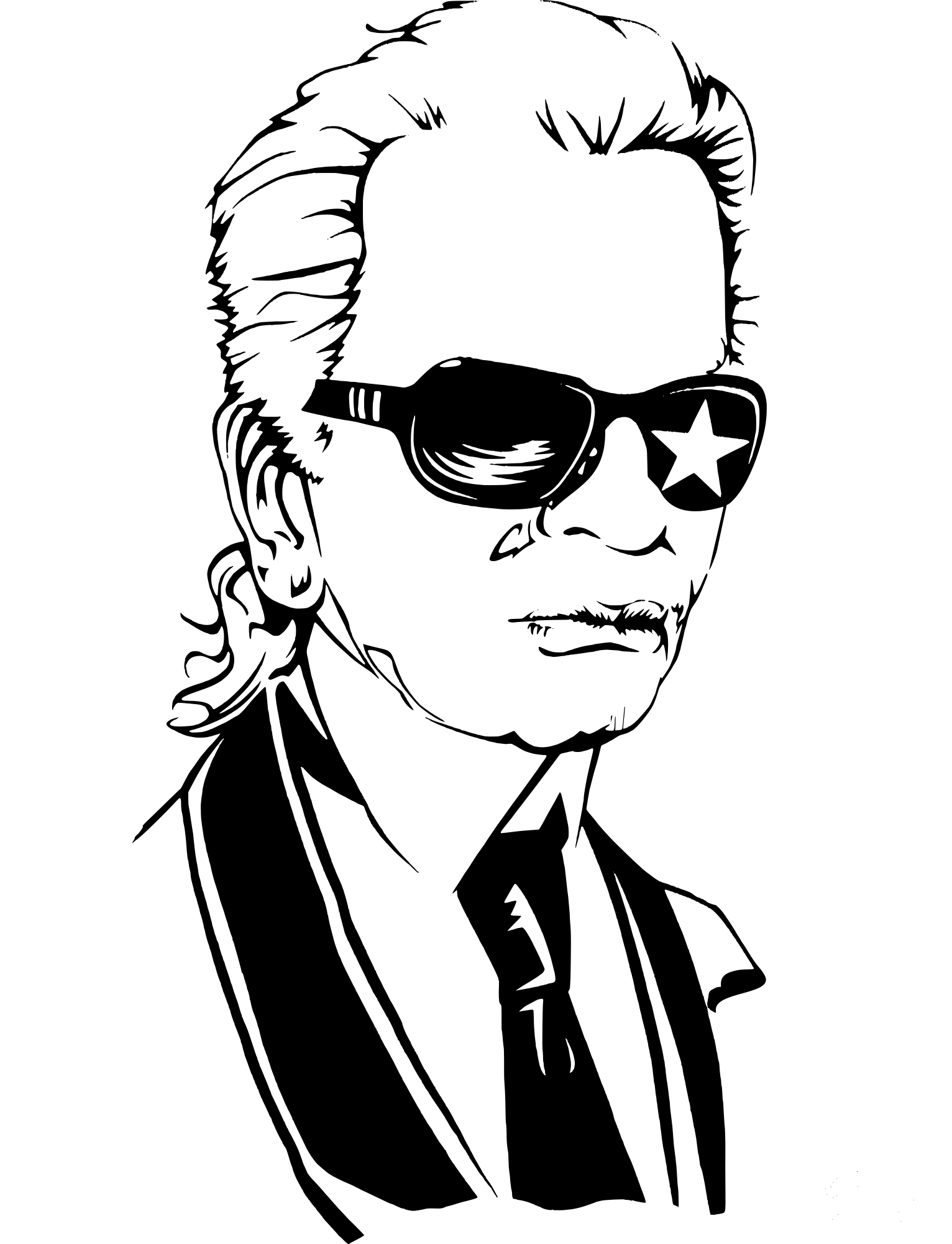 Karl Lagerfeld coloring page - ColouringPages