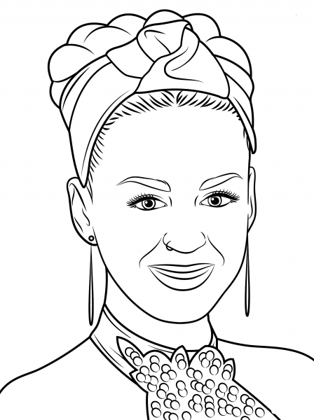 Katy Perry coloring page image