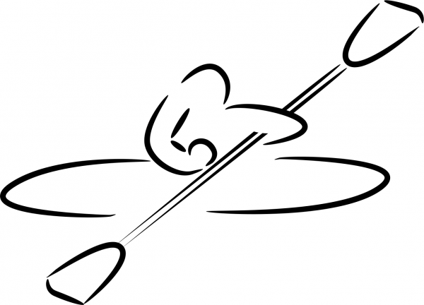 Kayak coloring page image
