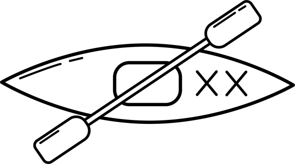 Kayak coloring page image
